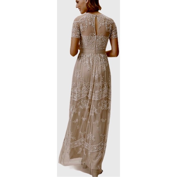 New BHLDN Ruby 0 / 2 / 4 Tan Beads Maxi Wedding - Picture 2 of 8